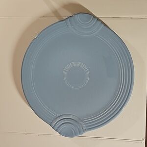 Fiestaware Periwinkle Blue Cake Plate Handled Discontinued Fiesta Homer Laughlin